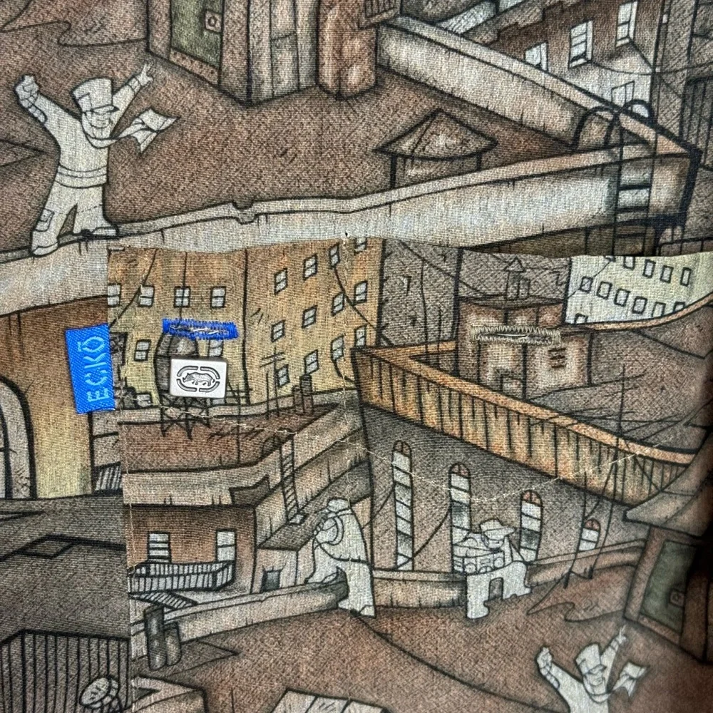 Vintage Marc Ecko Unltd. Rooftops Blue Rhino Exhibit Shirt sz XL - Picture 5 of 10
